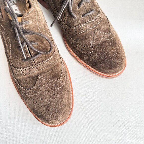 Johnston and Murphy Brown Suede Lace up Loafers 9 - Picture 3 of 9